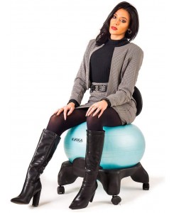 Kikka Active Chair - Sedia Ergonomica con Palla Gonfiabile (Verde, Plus)