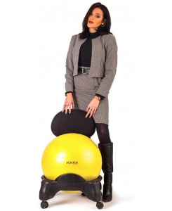 Kikka Active Chair - Sedia Ergonomica con Palla Gonfiabile (Verde, Plus)