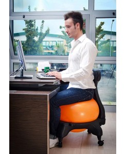 Kikka Active Chair - Sedia Ergonomica con Palla Gonfiabile (Verde, Plus)