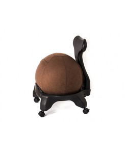 Kikka Living - Sedia ergonomica Kikka Active Chair con fodera in tessuto Living (Amalfi, Cioccolato)