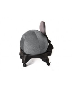 Kikka Active Chair Plus con fodera Living - Sedia ergonomica Kikka Plus con fodera in tessuto Living (Basalto, Cervinia)