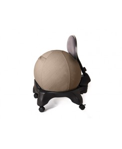 Kikka Active Chair Plus con fodera Living - Sedia ergonomica Kikka Plus con fodera in tessuto Living (Caramello, Stresa)