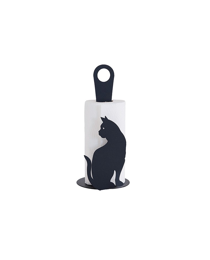 Arti & Mestieri - Porta-rotolo Gatto (colore nero)