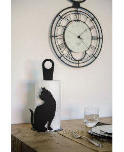 Arti & Mestieri - Porta-rotolo Gatto (colore nero)